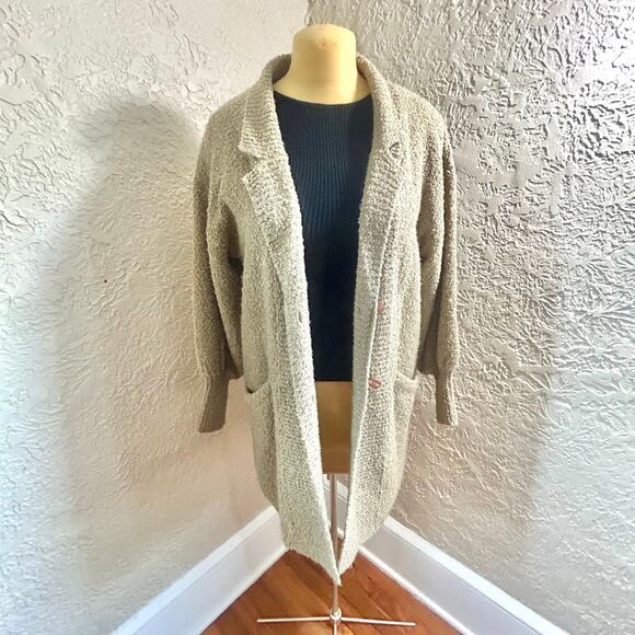 Vintage Monto Par Le Chois Bouclé Knit Cardigan Chunky Knit Puff Sleeve Coat Med - Picture 6 of 16